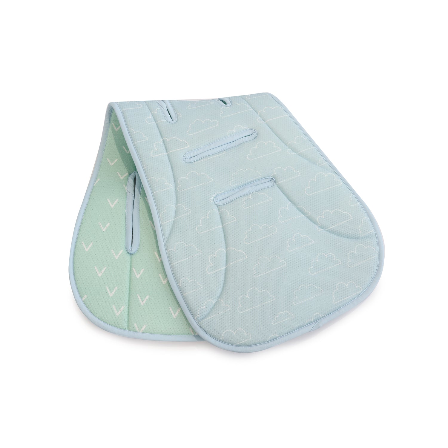 Nordic AIR+ Reversible Pram Liner - Sky/Mint - Bubba Blue Australia