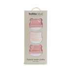 Nordic 3pk Wash Cloth Dusty Berry/Rose - Bubba Blue Australia
