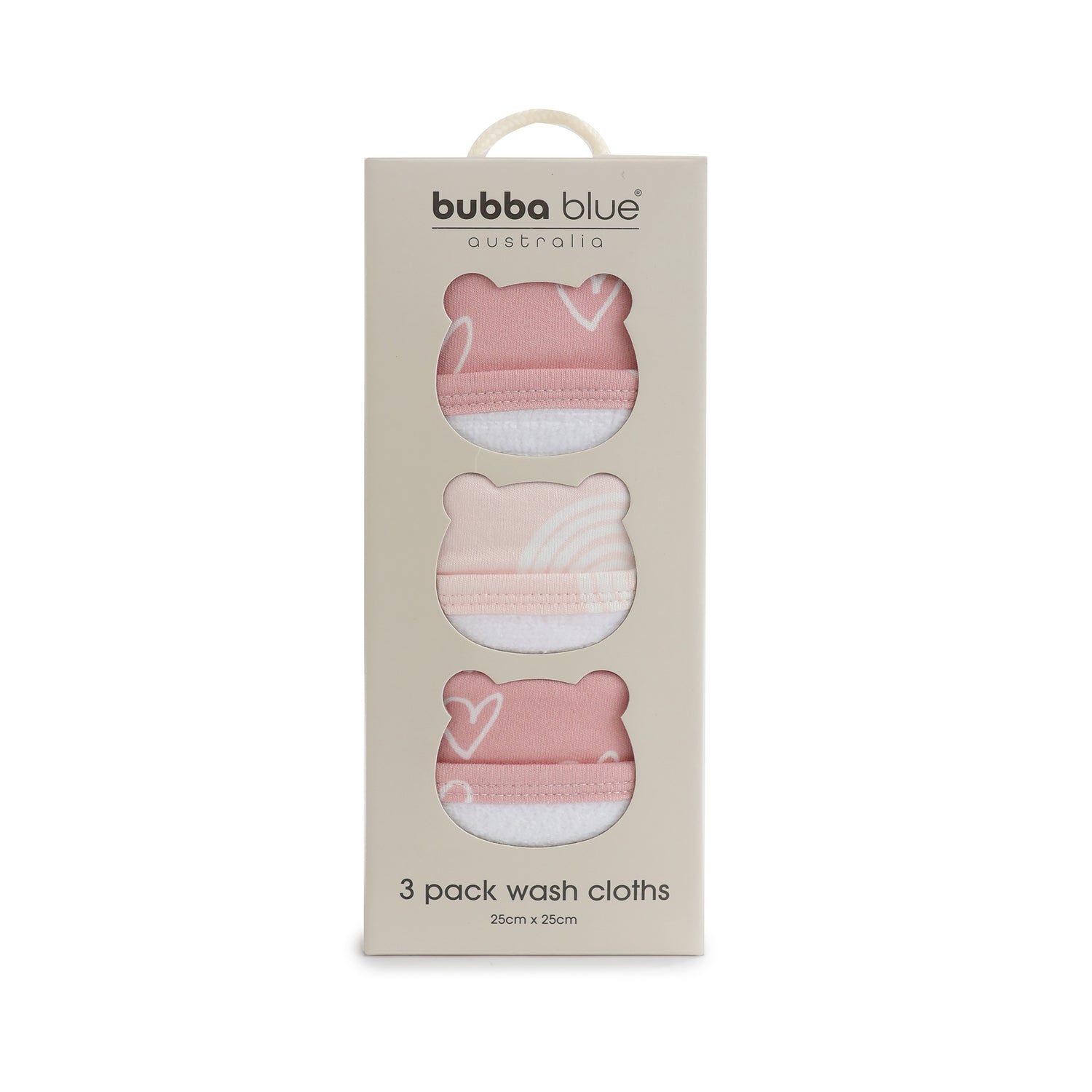 Nordic 3pk Wash Cloth Dusty Berry/Rose - Bubba Blue Australia