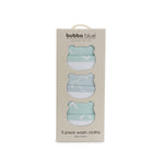 Nordic 3pk Wash Cloth Dusty Sky/Mint - Bubba Blue Australia
