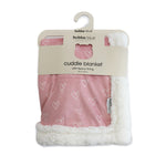 Nordic Velour Cuddle Blanket with Fleece Lining - Berry Heart - Bubba Blue Australia