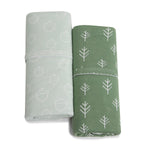 Nordic 2pk Jersey Wrap Avocado/Forest - Bubba Blue Australia