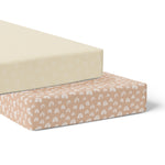 Nordic 2pk Jersey Cot Fitted Sheets Vanilla/Latte - Bubba Blue Australia