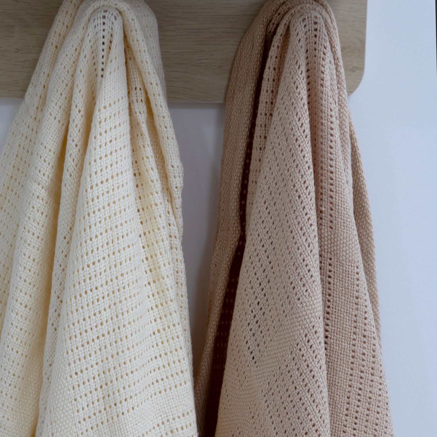 Nordic 2pk Cellular Blanket Vanilla/Latte - Bubba Blue Australia