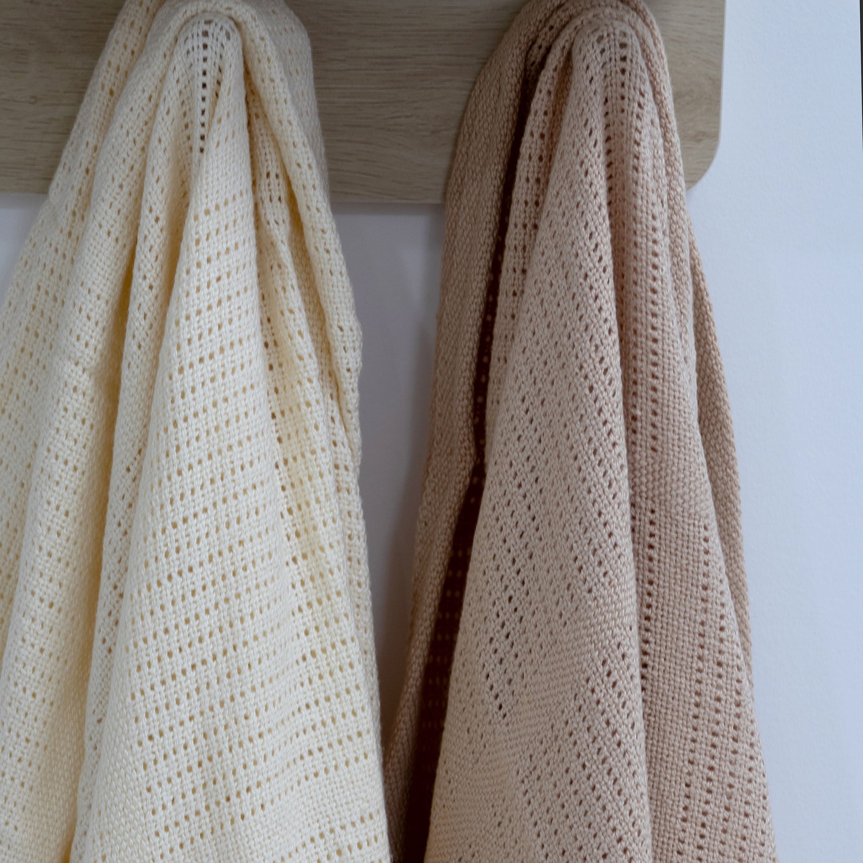 Nordic 2pk Cellular Blanket Vanilla/Latte - Bubba Blue Australia