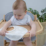 Nordic 2pk Dribble Bibs Grey/Sand - Bubba Blue Australia