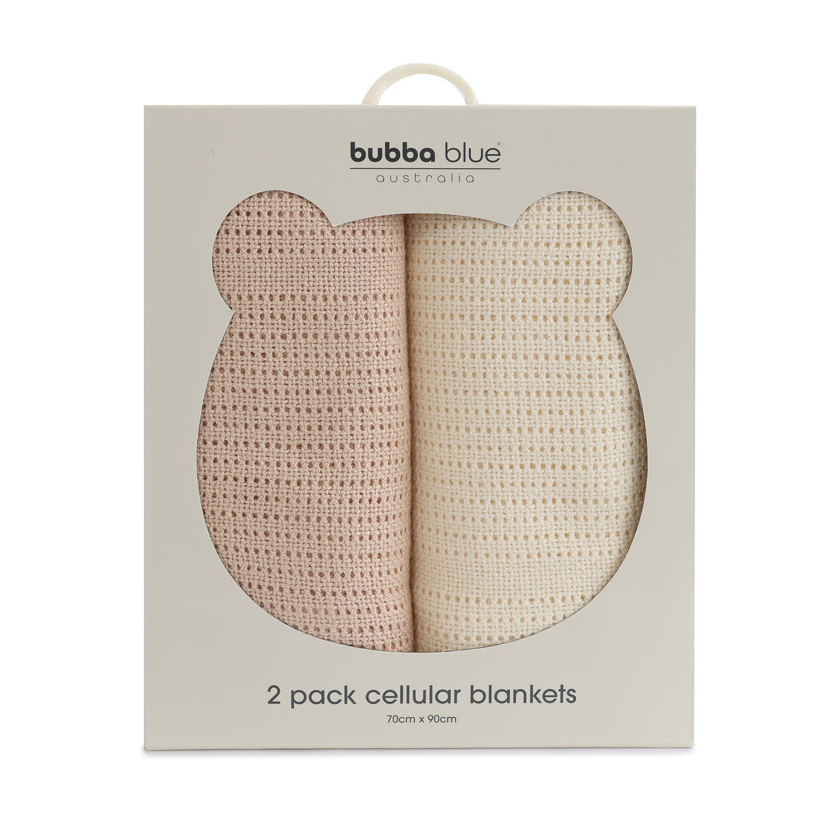 Nordic 2pk Cellular Blanket Vanilla/Latte - Bubba Blue Australia
