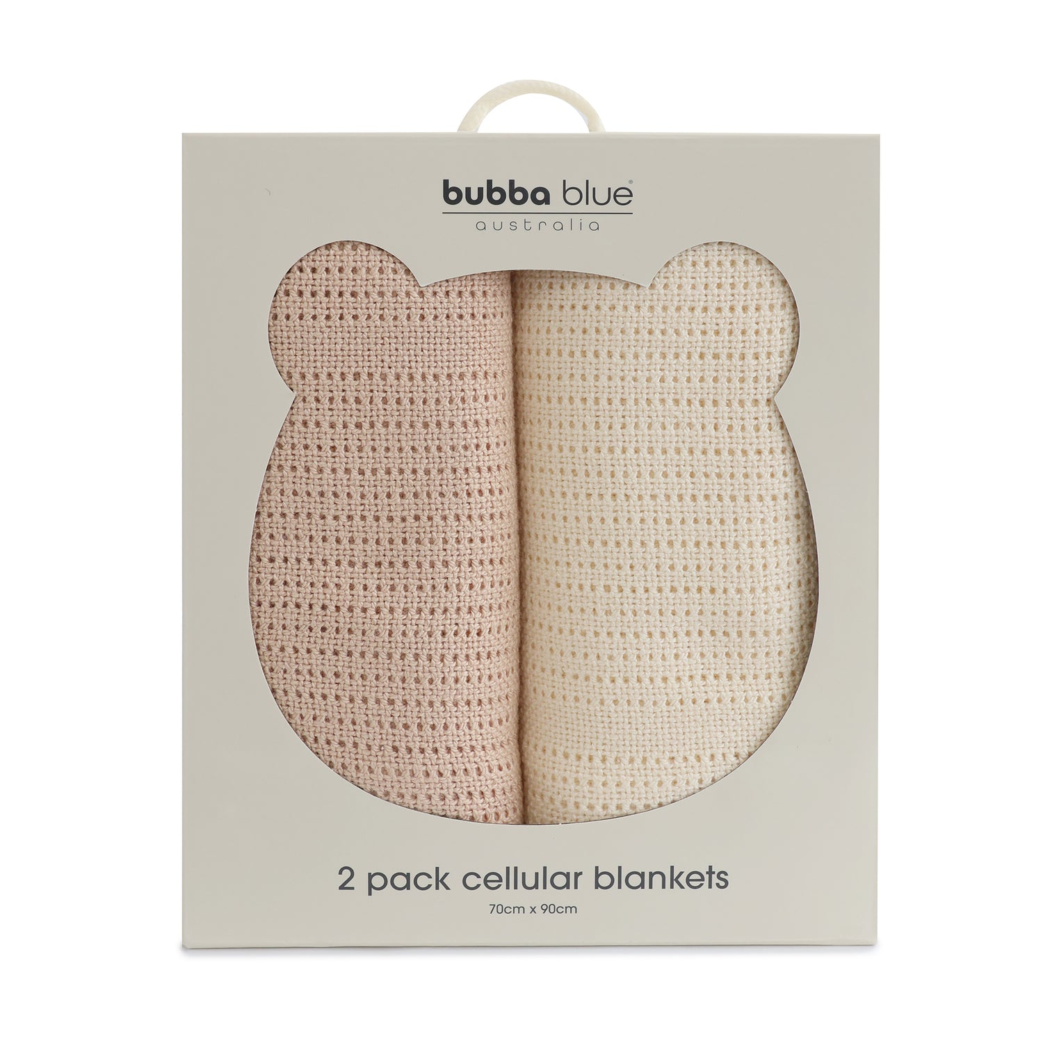 Nordic 2pk Cellular Blanket Vanilla/Latte - Bubba Blue Australia