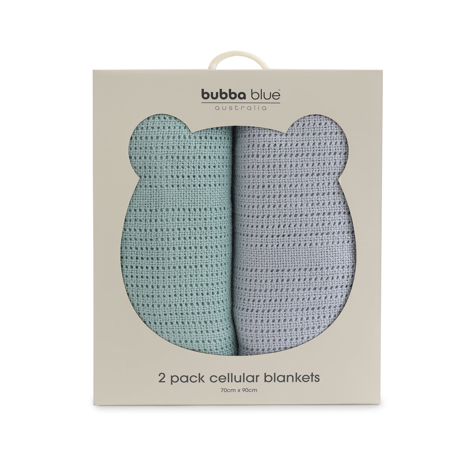 Nordic 2pk Cellular Blanket Dusty Sky/Mint - Bubba Blue Australia