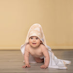 Nordic 2pk Hooded Towel Vanilla/Latte - Bubba Blue Australia
