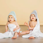 Nordic 2pk Hooded Towel Dusty Sky/Mint - Bubba Blue Australia