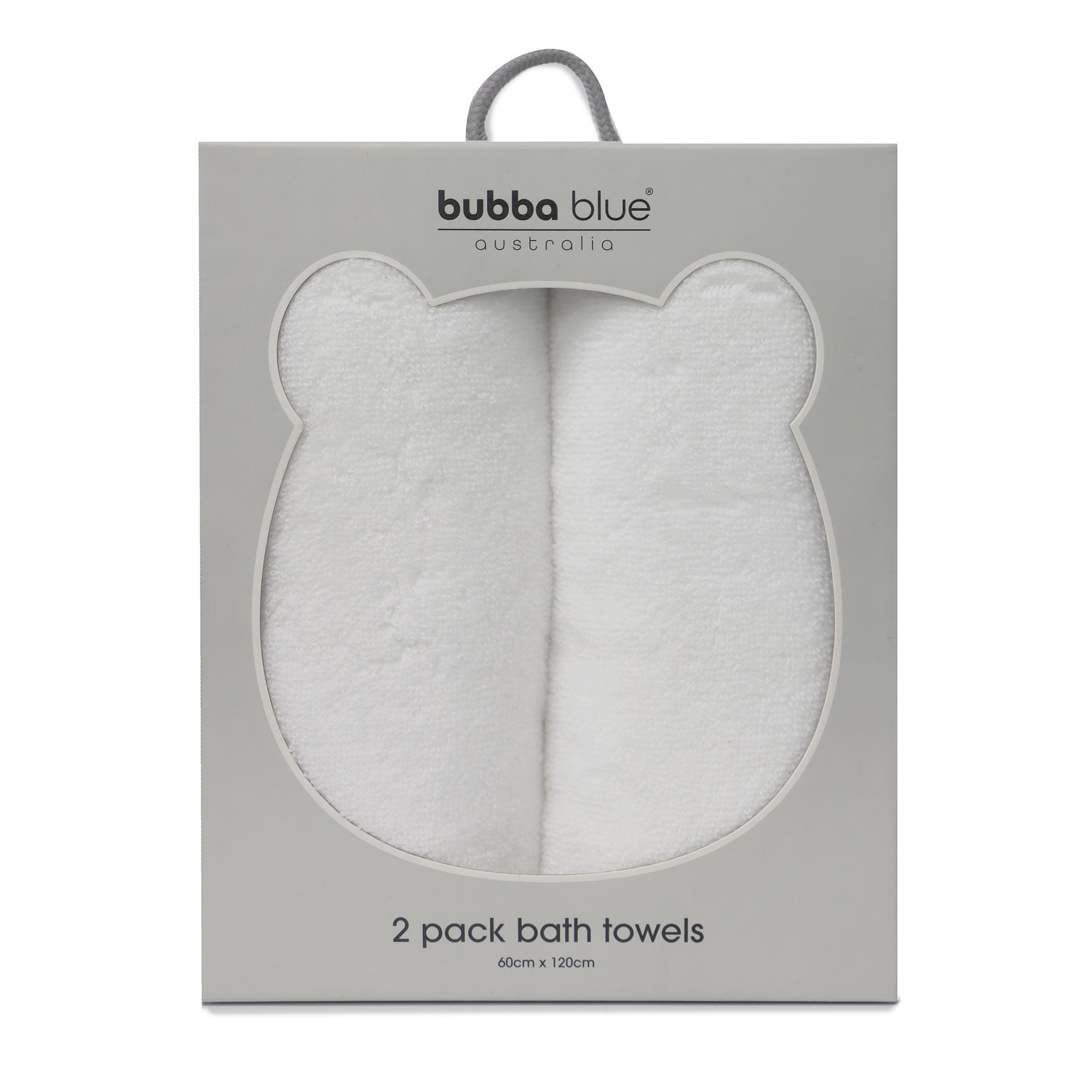 Terrazzo Baby Bath Towel 2pk White - Bubba Blue Australia