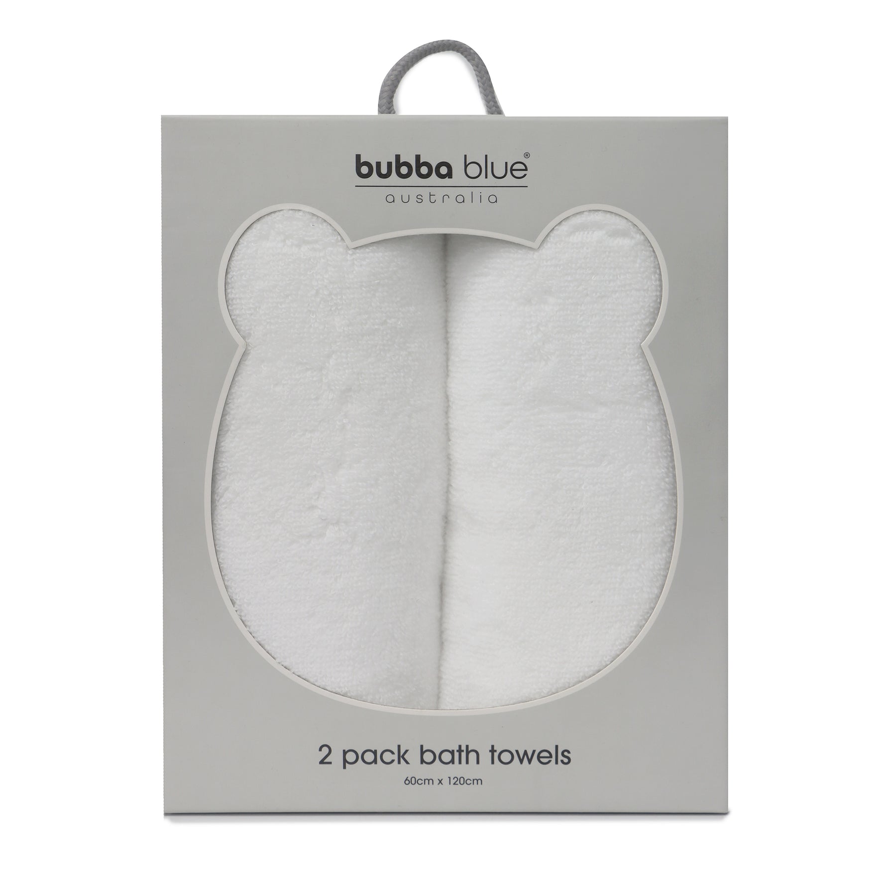 Terrazzo Baby Bath Towel 2pk White - Bubba Blue Australia