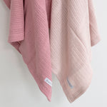 Nordic 2pk Cellular Blanket Dusty Berry/Rose - Bubba Blue Australia