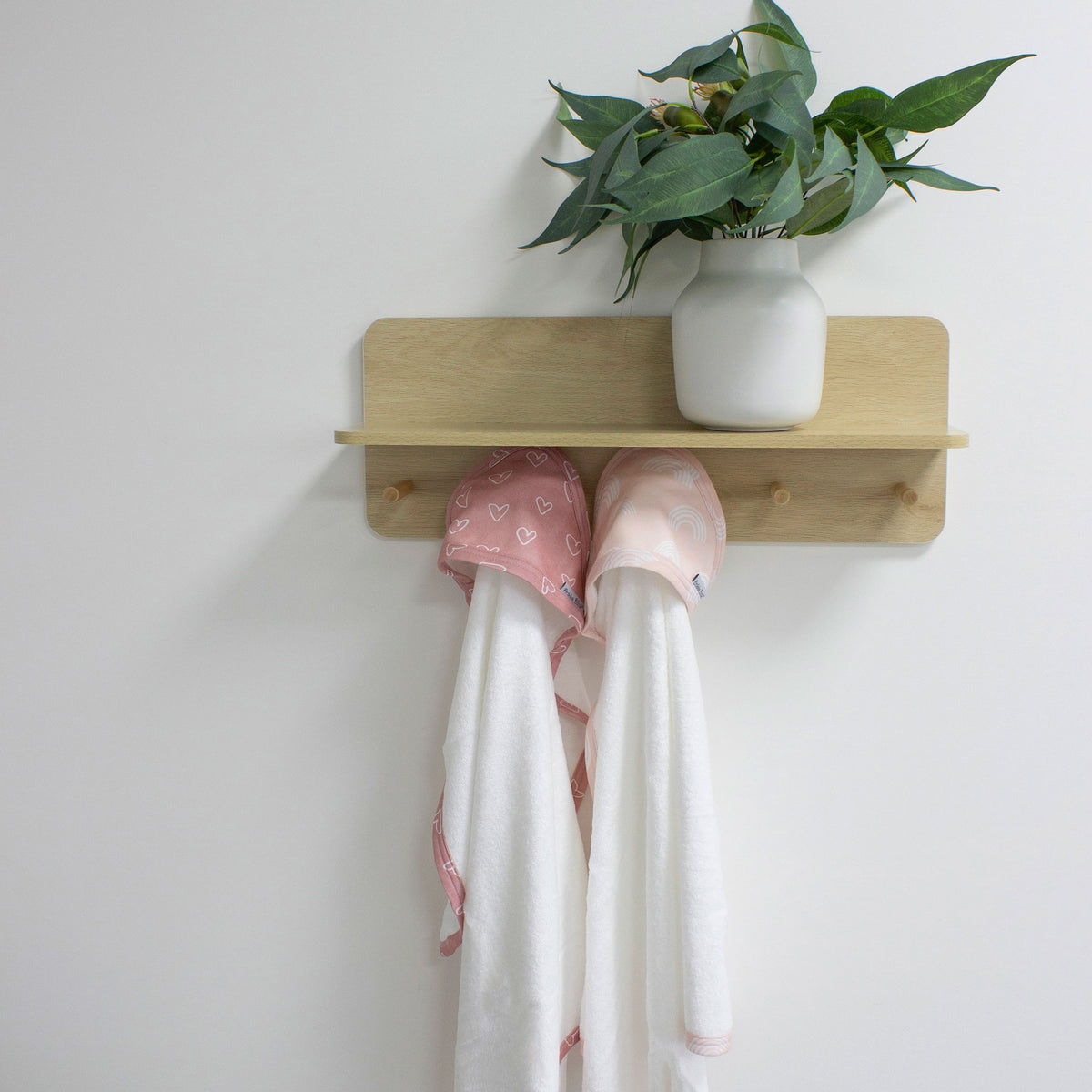Nordic 2pk Hooded Towel Dusty Berry/Rose - Bubba Blue Australia