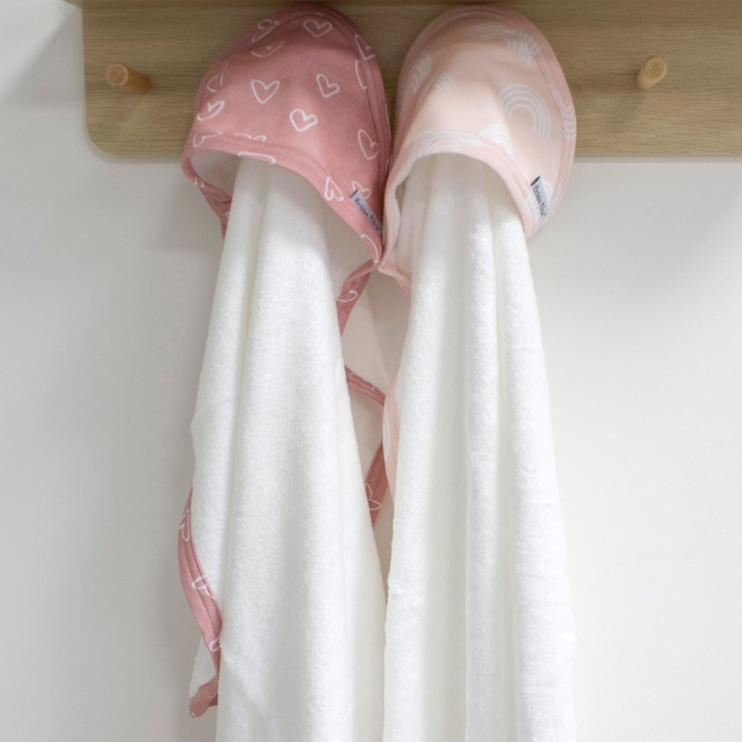 Nordic 2pk Hooded Towel Dusty Berry/Rose - Bubba Blue Australia