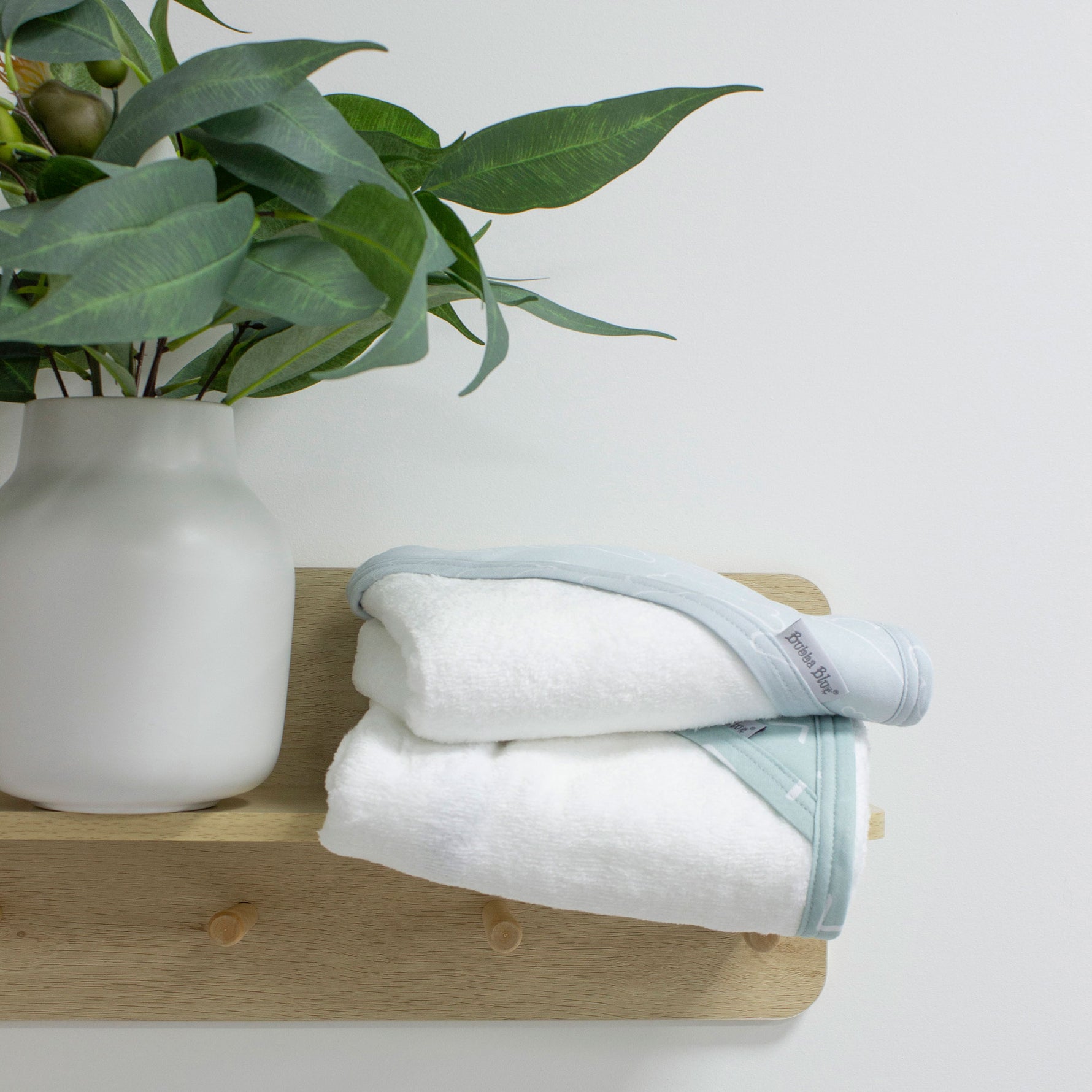 Nordic 2pk Hooded Towel Dusty Sky/Mint - Bubba Blue Australia