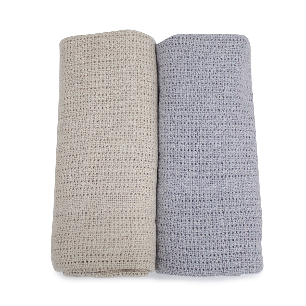 Nordic 2pk Cellular Blanket Grey/Sand - Bubba Blue Australia