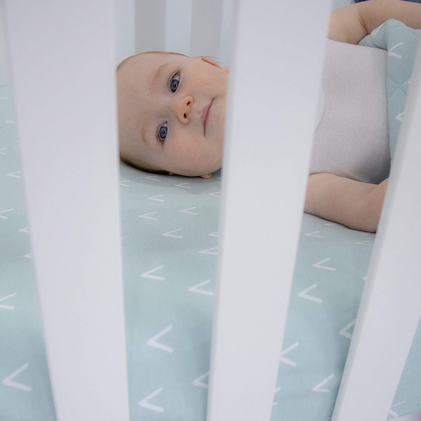 Nordic 2pk Jersey Cot Fitted Sheets Dusty Sky/Mint - Bubba Blue Australia